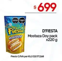 Nini Mayorista D'fiesta mostaza doy pack oferta