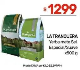 Nini Mayorista La tranquera yerba mate sel. especial/suave oferta