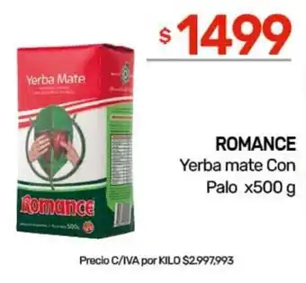 Nini Mayorista Romance yerba mate con palo oferta