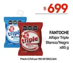 Nini Mayorista Fantoche alfajor triple blanco/negro oferta