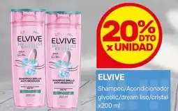 Nini Mayorista Elvive shampoo/acondicionador glycolic/dream liso/cristal oferta