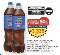Carrefour Market Pepsi gaseosa cola regular oferta