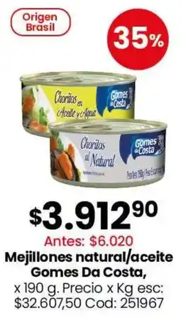 Coto Gomes da Costa choritos al natural oferta