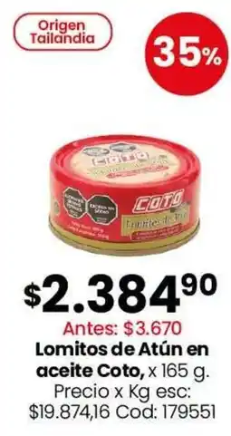Coto Coto lomitos de atún en aceite oferta