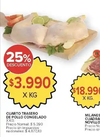 Carrefour Market Cuarto trasero de pollo congelado oferta
