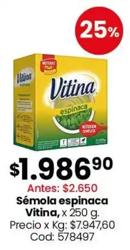 Coto Vitina sémola espinaca oferta