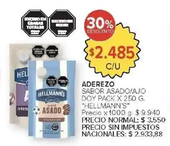 Carrefour Market Hellmann's aderezo sabor asado/ajo oferta