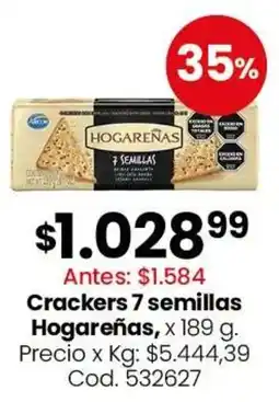 Coto Hogareñas crackers 7 semillas oferta