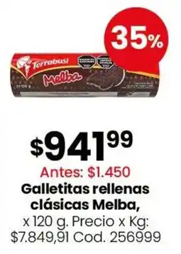 Coto Terrabusi melba galletitas rellenas clásicas oferta