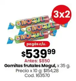Coto Mogul gomitas frutales oferta