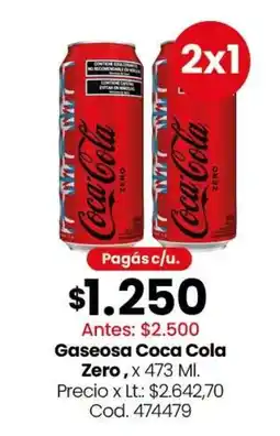 Coto Coca cola gaseosa zero oferta