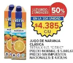 Carrefour Market Citric jugo de naranja clásica oferta