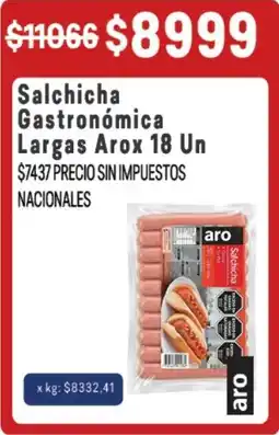 Makro Aro salchicha gastronómica larga oferta