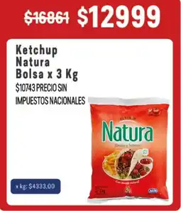 Makro Natura ketchup oferta