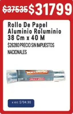 Makro Roluminio rollo de papel aluminio oferta