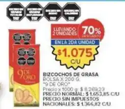 Carrefour Market 9 de oro - bizcochos de grasa oferta