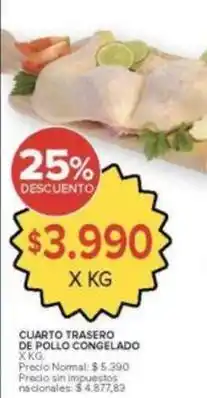 Carrefour Market Cuarto trasero de pollo congelado oferta