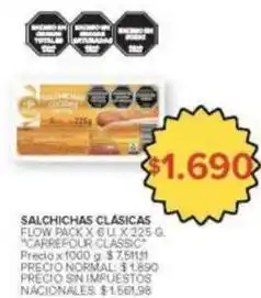 Carrefour Market Flow - salchichas clásicas oferta