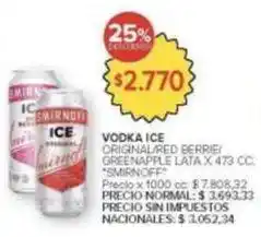 Carrefour Market Smirnoff - vodka ice original/red berrie/greenapple lata oferta