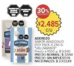 Carrefour Market Hellmann's - aderezo sabor asado/ajo doy pack oferta