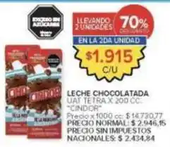 Carrefour Market Cindor - leche chocolatada uat tetra oferta