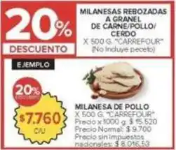 Carrefour Market Carrefour - milanesas rebozadas a granel oferta