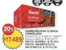 Carrefour Market Swift - hamburguesa clasica congelada oferta