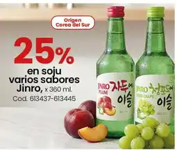 Coto Jinro soju varios sabores oferta