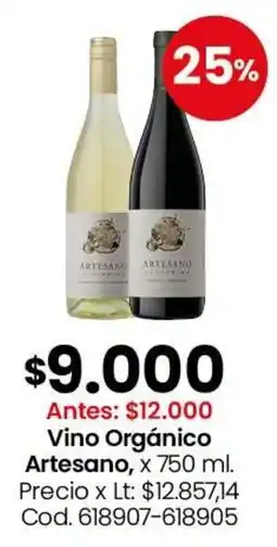 Coto Artesano vino orgánico oferta
