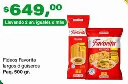Supermercados Damesco Favorita fideos largos o guiseros oferta