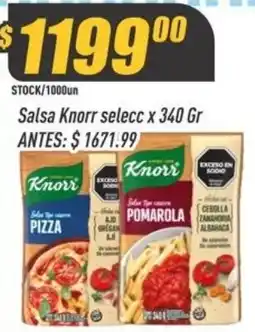 Supermercados Comodin Knorr salsa para pizza o pomarola o cebolla albarrana oferta