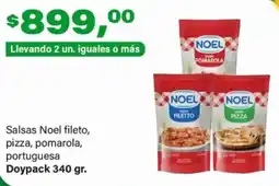 Supermercados Damesco Noel salsas fileto, pizza, pomarola, portuguesa oferta