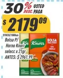 Supermercados Comodin Knorr bolsa p/ horno oferta