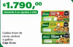 Supermercados Damesco Knorr caldos de carne, verdura o gallina oferta