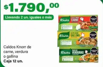 Supermercados Damesco Knorr caldos de carne, verdura o gallina oferta