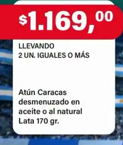 Supermercados Damesco Atún Caracas desmenuzado en aceite o al natural oferta