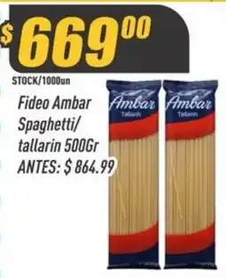 Supermercados Comodin Ambar fideo spaghetti/tallarin oferta