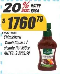 Supermercados Comodin Vanoli chimichurri clasico oferta