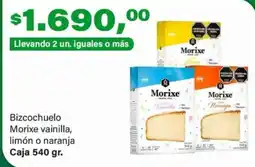 Supermercados Damesco Morixе bizcochuelo vainilla, limón o naranja oferta
