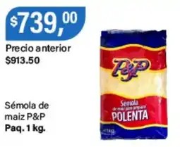 Supermercados Damesco P&P sémola de maíz para preparar polenta oferta