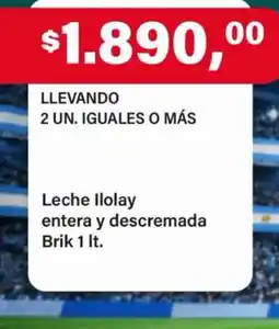 Supermercados Damesco Ilolay leche entera y descremada oferta