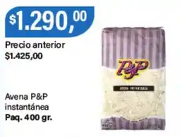 Supermercados Damesco P&P avena instantánea oferta