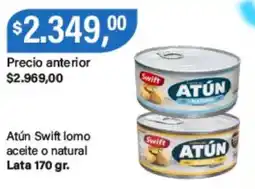 Supermercados Damesco Swift atún lomo aceite o natural oferta