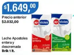 Supermercados Damesco Apostoles leche entera y leche parcialmente descremada oferta