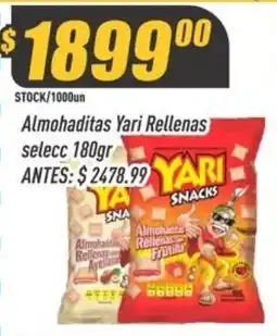 Supermercados Comodin Yari snacks almohaditas rellenas oferta