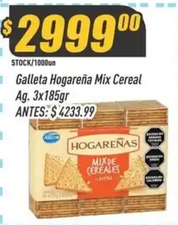 Supermercados Comodin Hogareñas galleta mix de cereales oferta