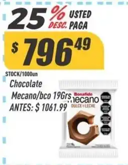 Supermercados Comodin Bonafide chocolate mecano oferta