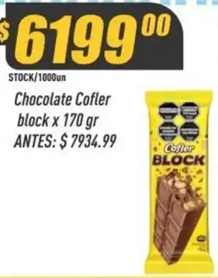 Supermercados Comodin Cofler chocolate block oferta