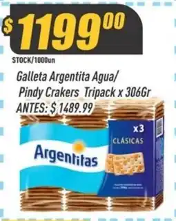 Supermercados Comodin Argentitas galleta argentita agua/ pindy crackers tripack oferta