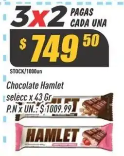 Supermercados Comodin Hamlet chocolate oferta